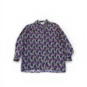 Brass Plum Nordstrom Paisley Floral Button Up Size Small